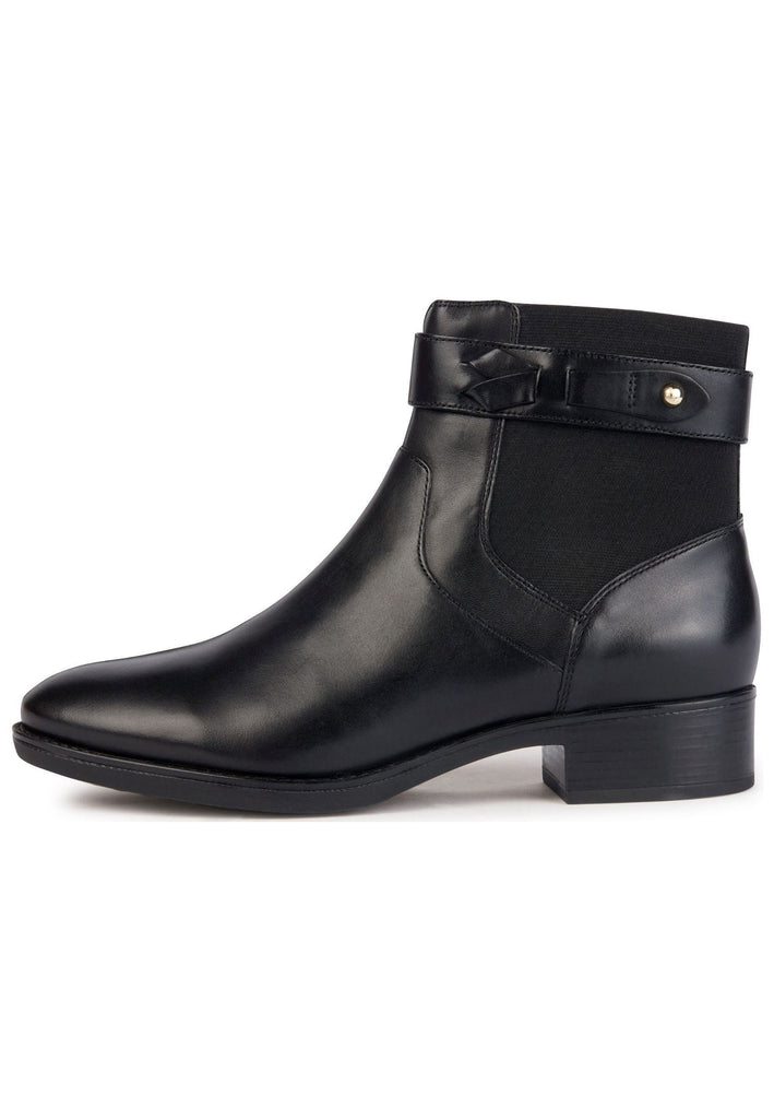 Geox Stiefelette Leder/Textil Schwarz
