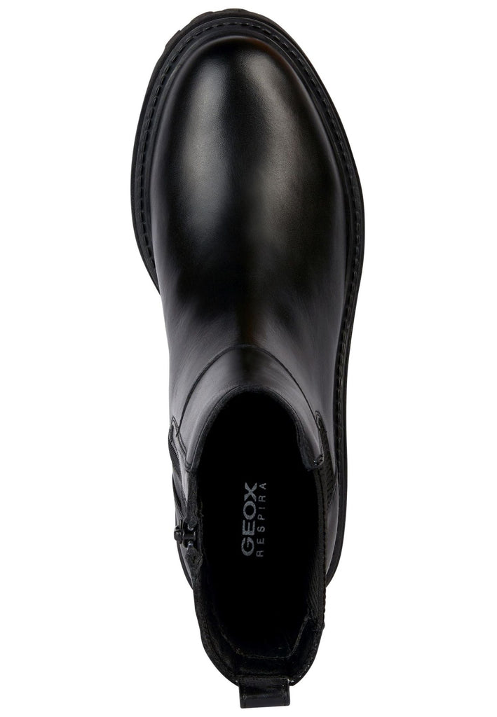 Geox Stiefelette Leder/Textil Schwarz