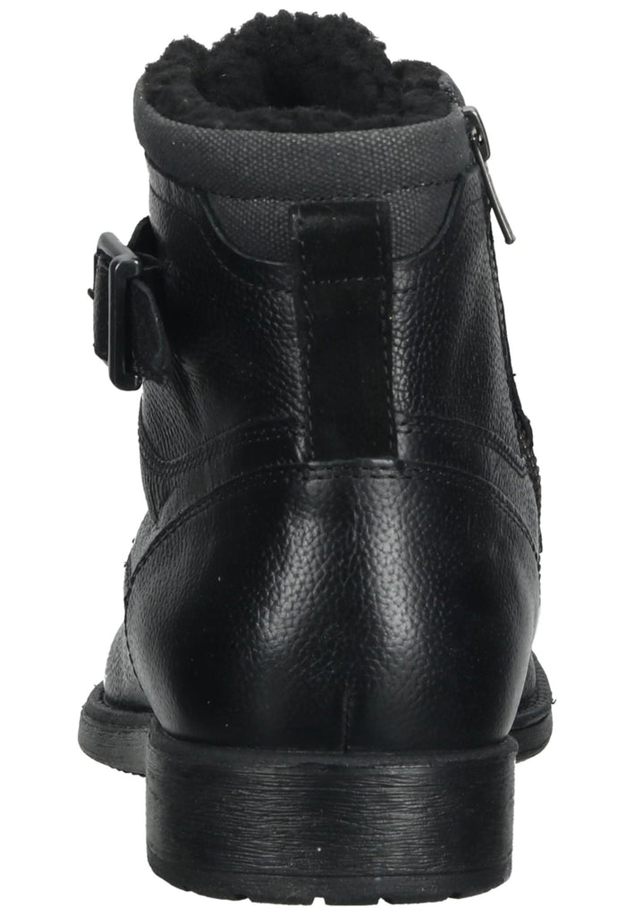 Geox Stiefelette Leder/Textil Schwarz