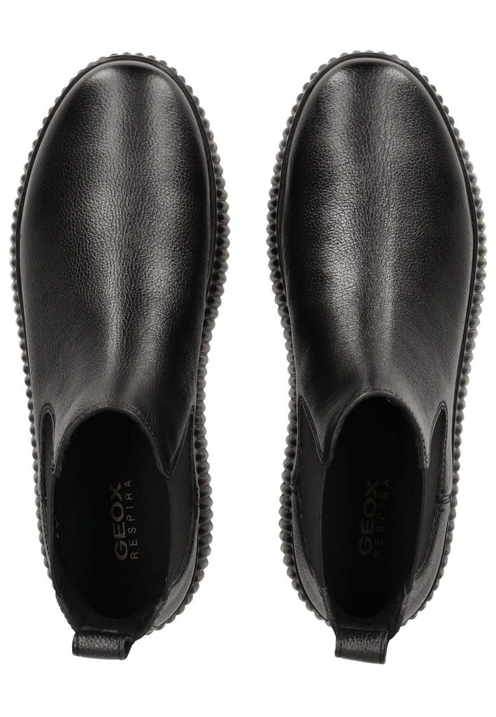 Geox Stiefelette Leder/Textil Schwarz