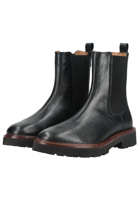 Geox Stiefelette Leder/Textil Schwarz