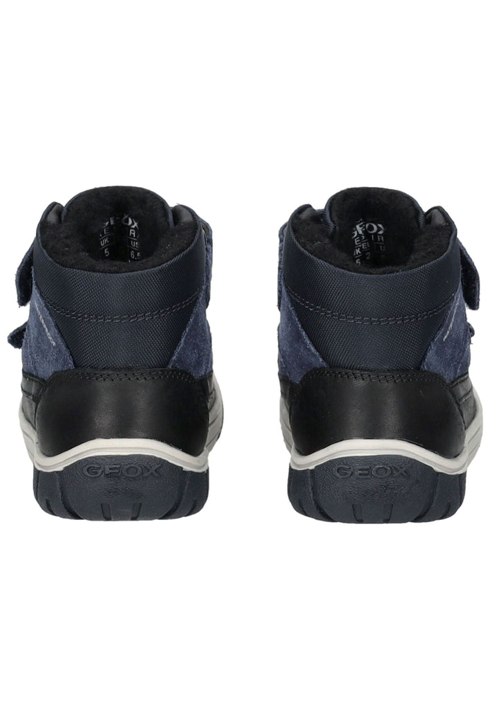 Geox Stiefelette Leder/Textil Schwarz/Blau Warmfutter