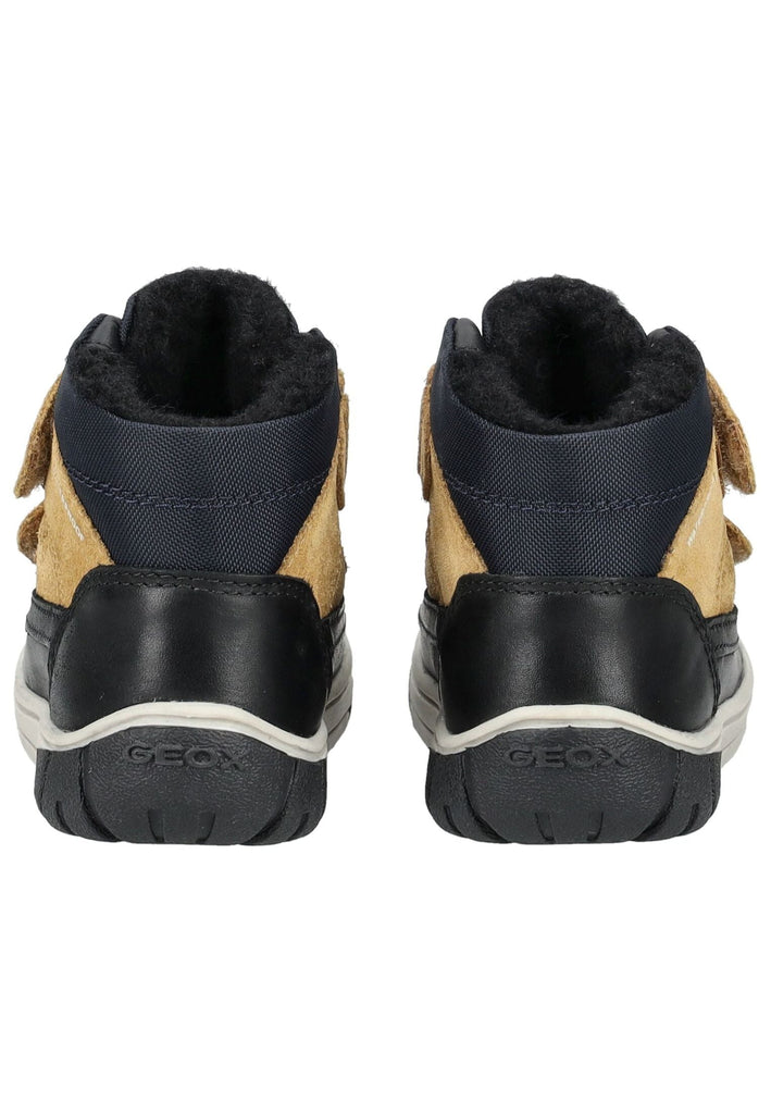Geox Stiefelette Leder/Textil Schwarz/Gelb Warmfutter