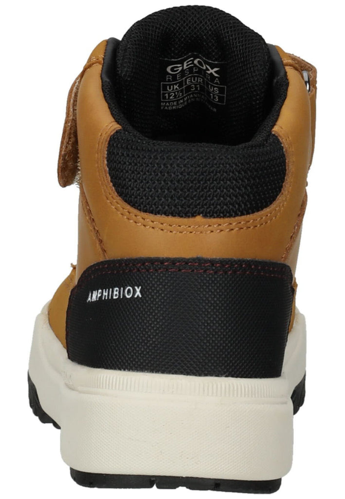 Geox Stiefelette Leder/Textil Schwarz/Gelb Warmfutter