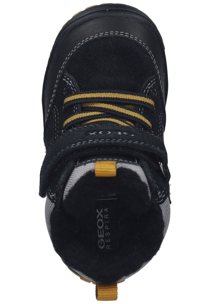 Geox Stiefelette Leder/Textil Schwarz/Gelb Warmfutter