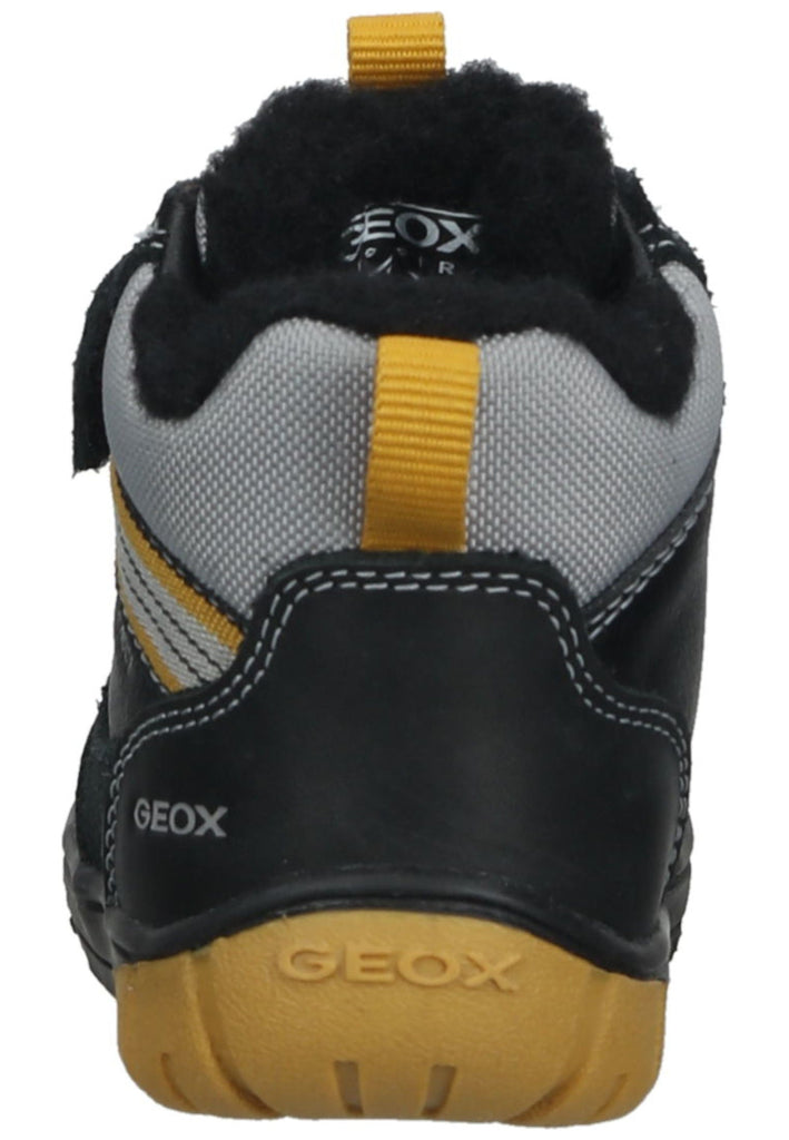 Geox Stiefelette Leder/Textil Schwarz/Gelb Warmfutter