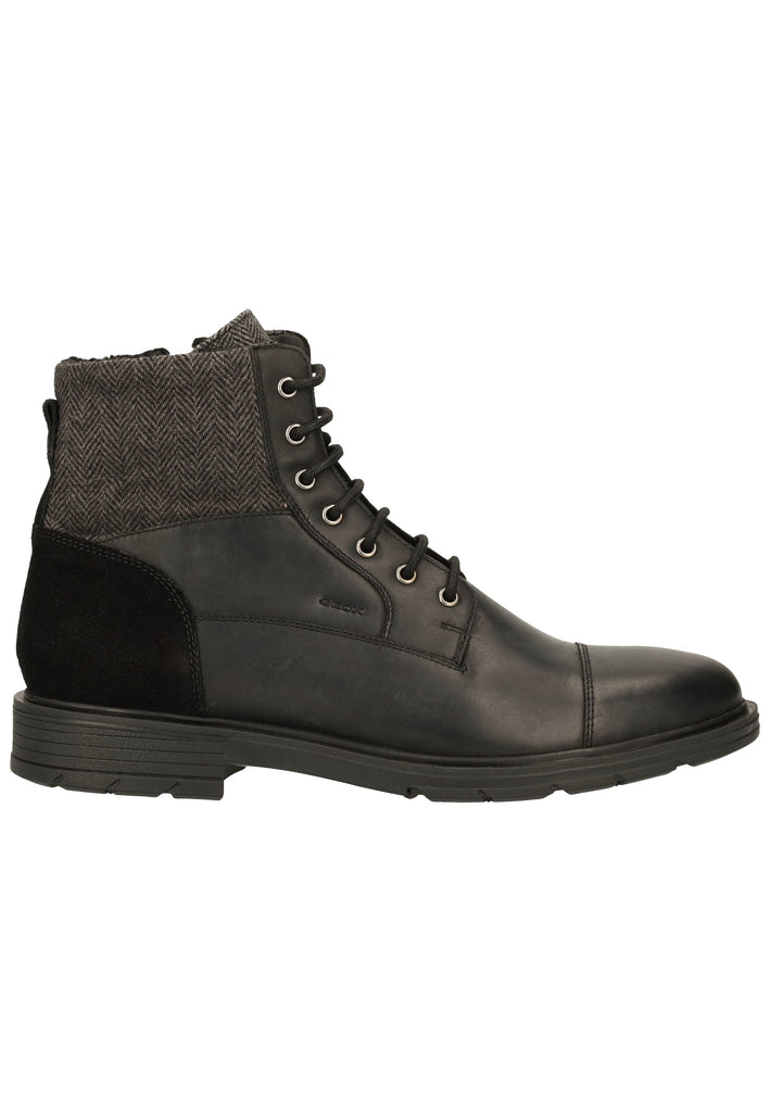 Geox Stiefelette Leder/Textil Schwarz Warmfutter