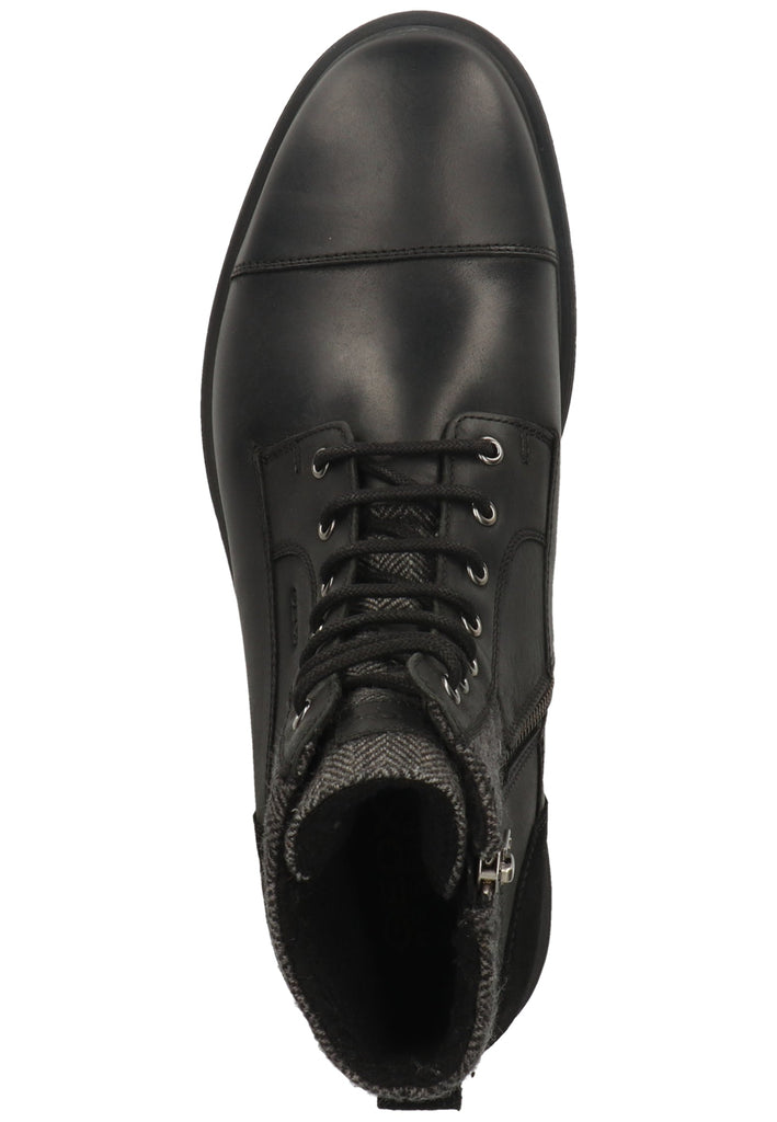 Geox Stiefelette Leder/Textil Schwarz Warmfutter