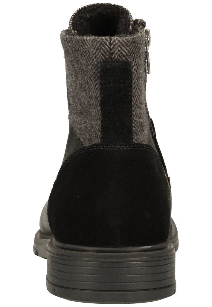 Geox Stiefelette Leder/Textil Schwarz Warmfutter