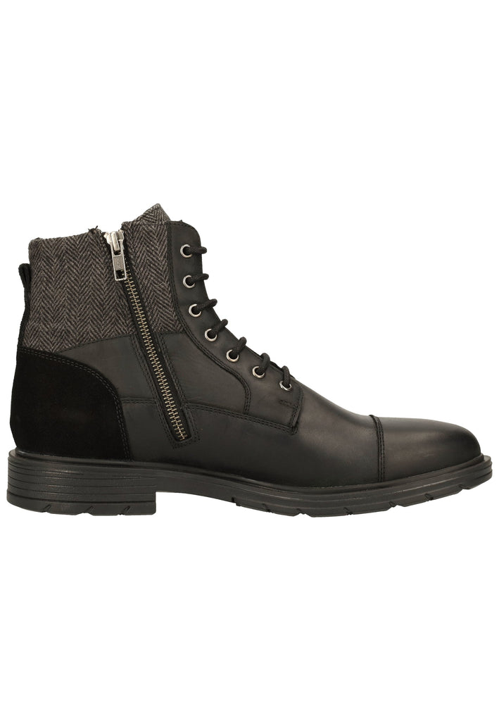 Geox Stiefelette Leder/Textil Schwarz Warmfutter
