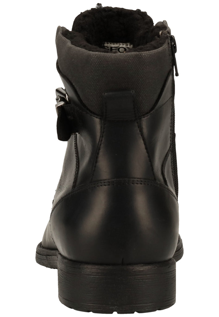 Geox Stiefelette Leder/Textil Schwarz Warmfutter