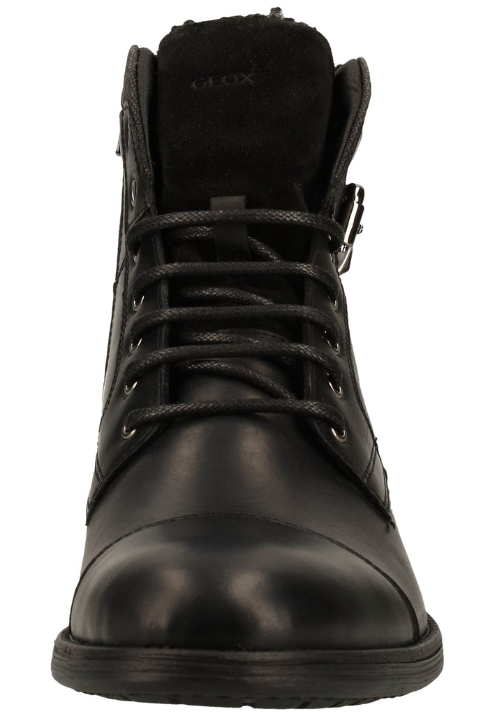 Geox Stiefelette Leder/Textil Schwarz Warmfutter