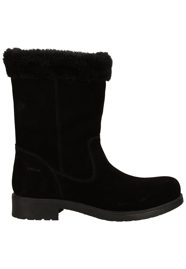 Geox Stiefelette Leder/Textil Schwarz Warmfutter