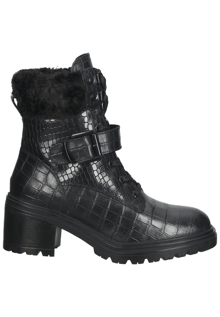 Geox Stiefelette Leder/Textil Schwarz Warmfutter