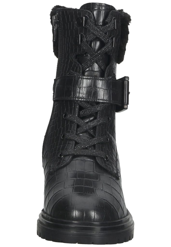 Geox Stiefelette Leder/Textil Schwarz Warmfutter