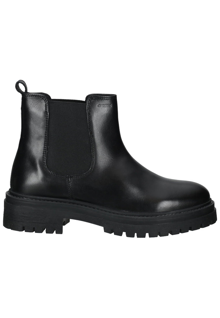 Geox Stiefelette Leder/Textil Schwarz Warmfutter