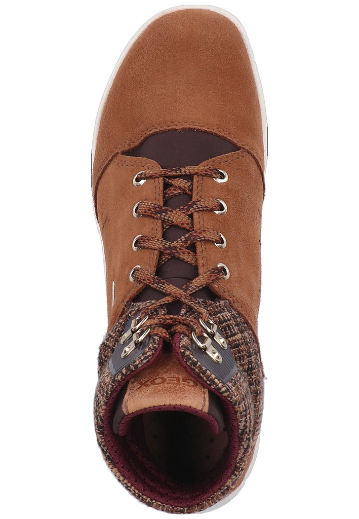 Geox Stiefelette Leder/Textil Tabak