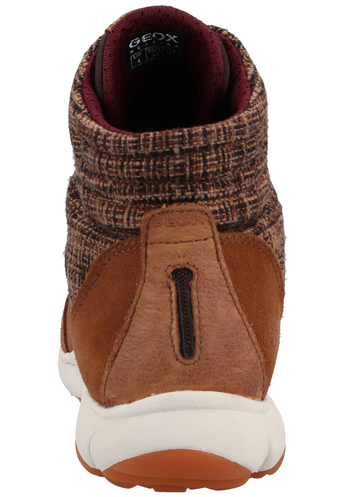 Geox Stiefelette Leder/Textil Tabak