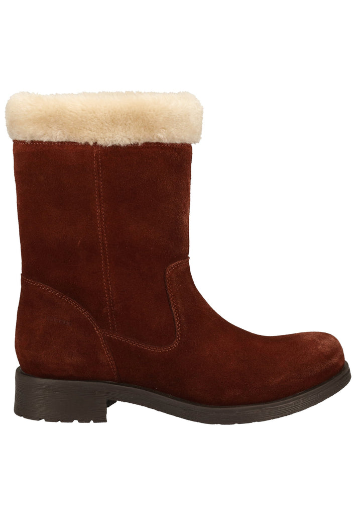 Geox Stiefelette Leder/Textil Weinrot Warmfutter