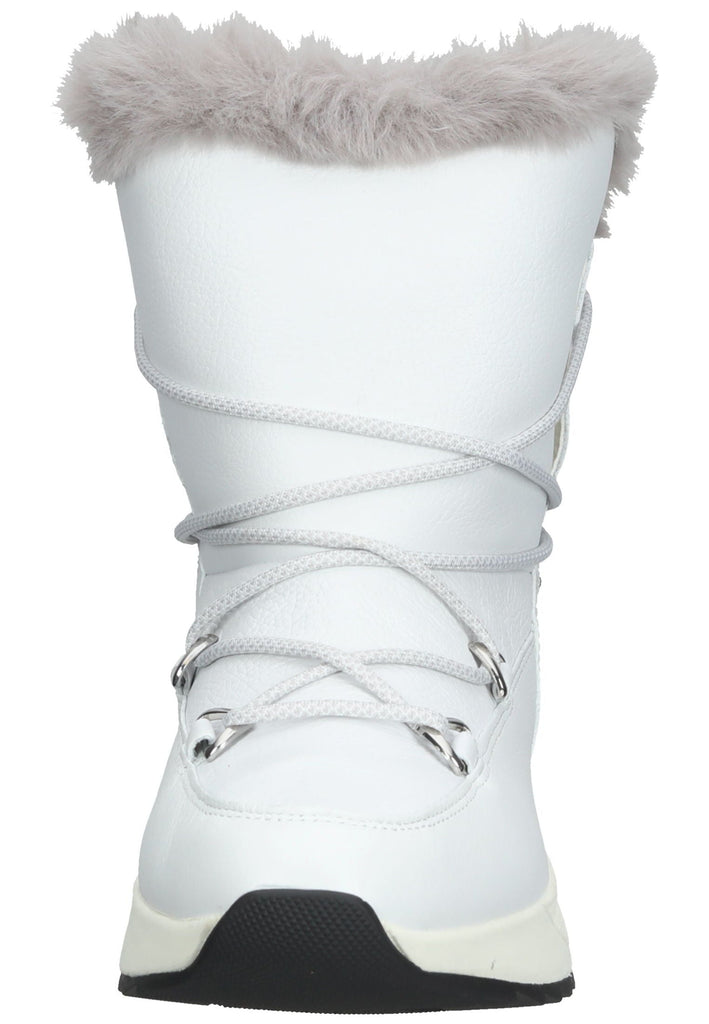 Geox Stiefelette Leder/Textil Weiß/Grau Warmfutter