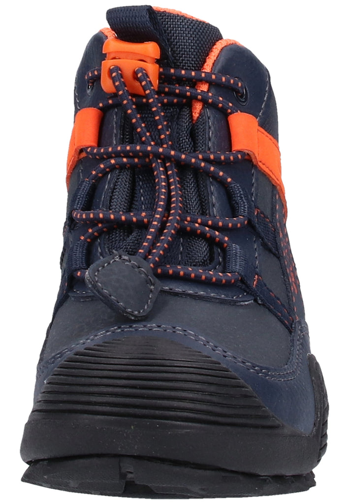 Geox Stiefelette Lederimitat/Mesh Navy/Orange