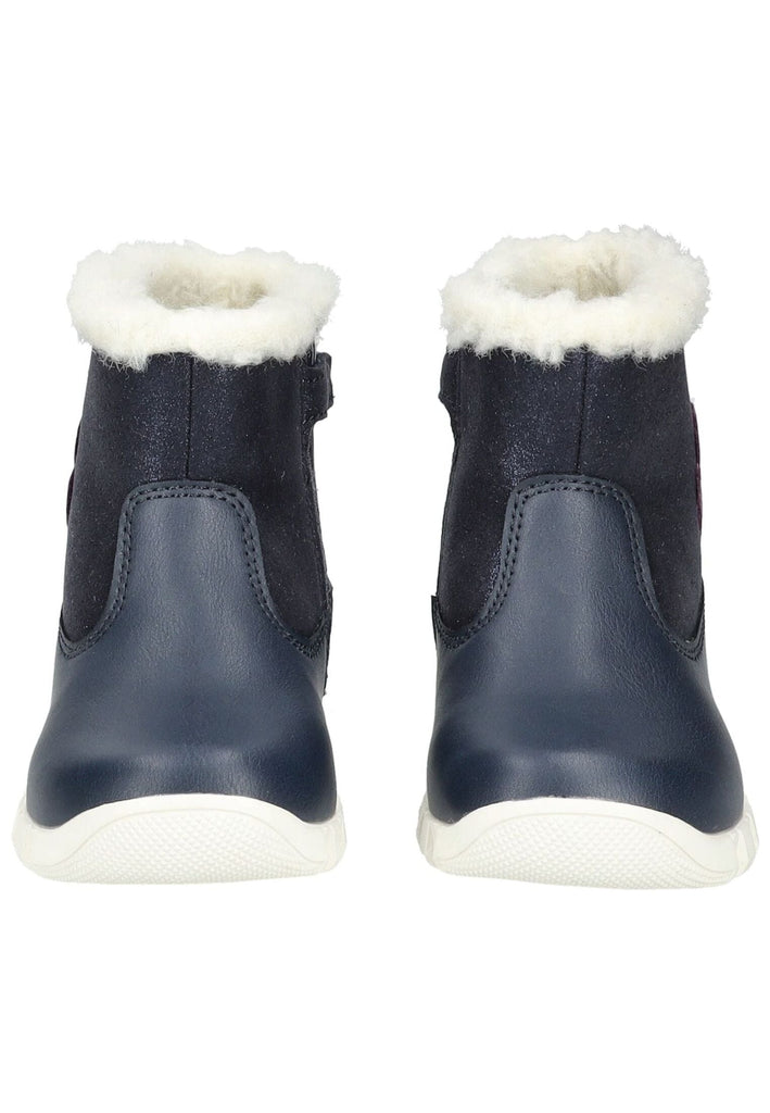 Geox Stiefelette Lederimitat Navy/Pink Warmfutter