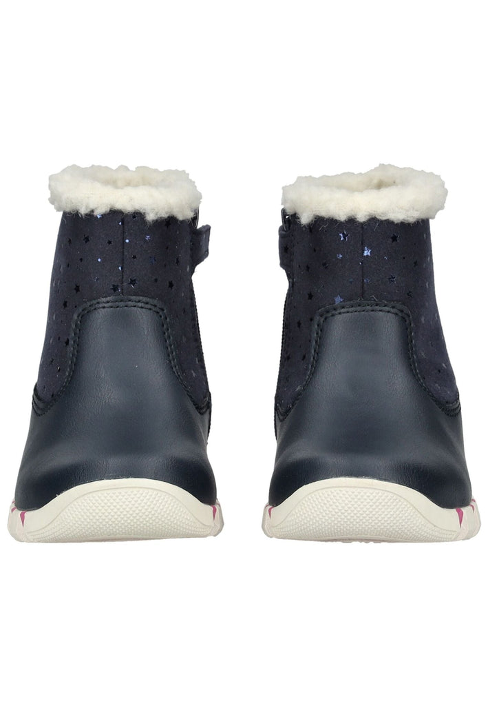 Geox Stiefelette Lederimitat Navy/Pink Warmfutter