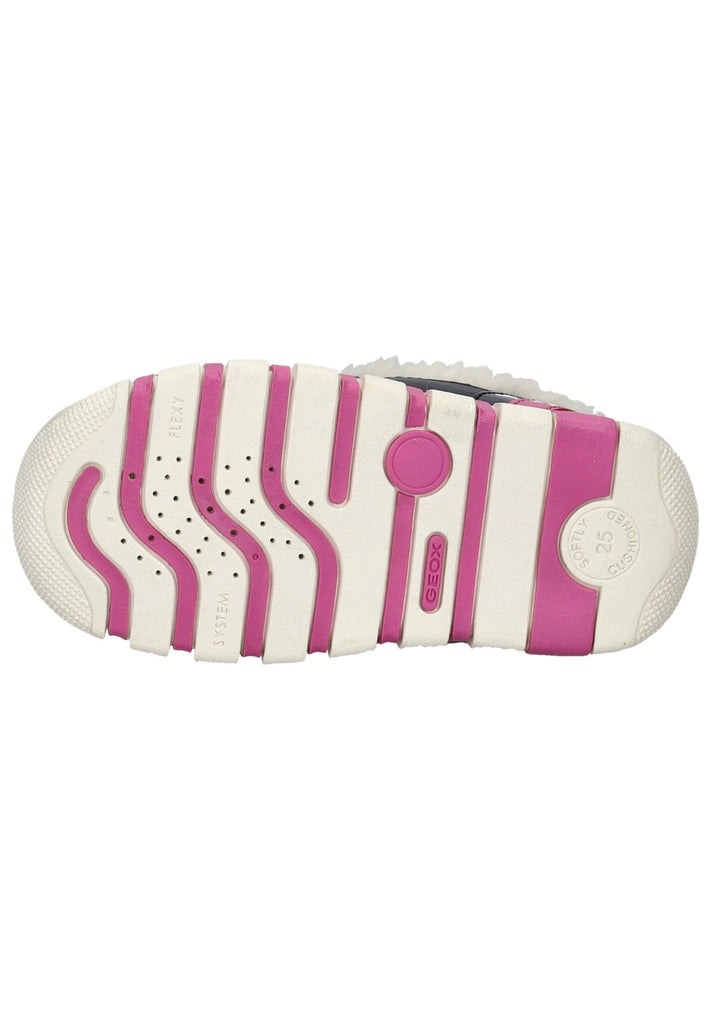 Geox Stiefelette Lederimitat Navy/Pink Warmfutter