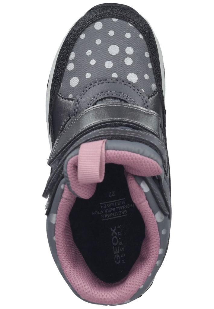 Geox Stiefelette Lederimitat/Nylon Grau/Pink