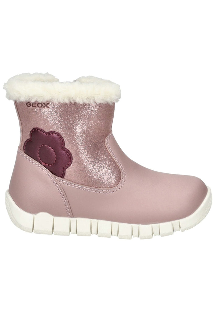 Geox Stiefelette Lederimitat Rose Warmfutter