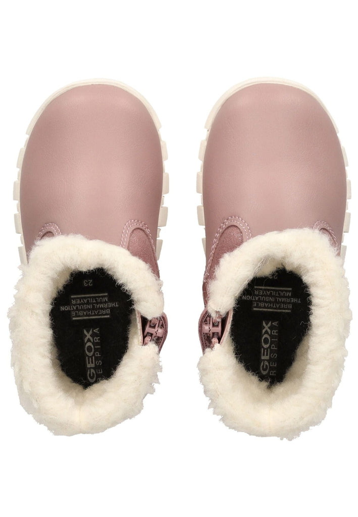 Geox Stiefelette Lederimitat Rose Warmfutter