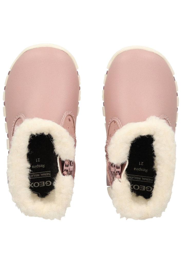 Geox Stiefelette Lederimitat Rose Warmfutter