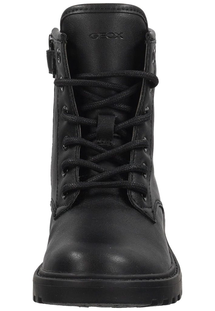 Geox Stiefelette Lederimitat Schwarz/Gold