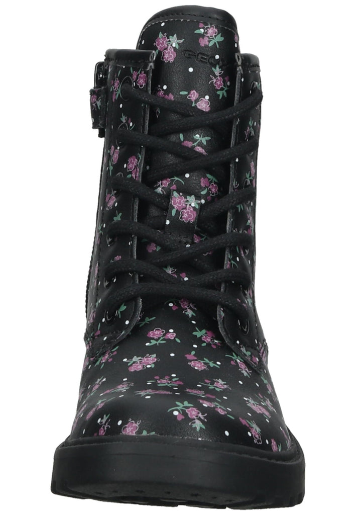 Geox Stiefelette Lederimitat Schwarz Multi
