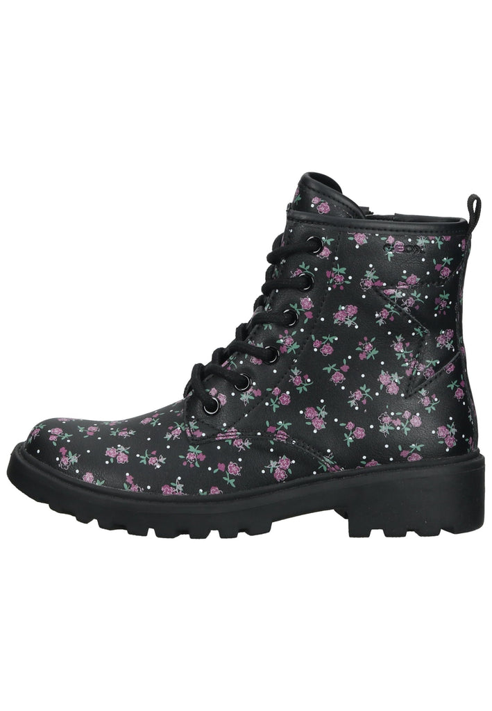 Geox Stiefelette Lederimitat Schwarz Multi