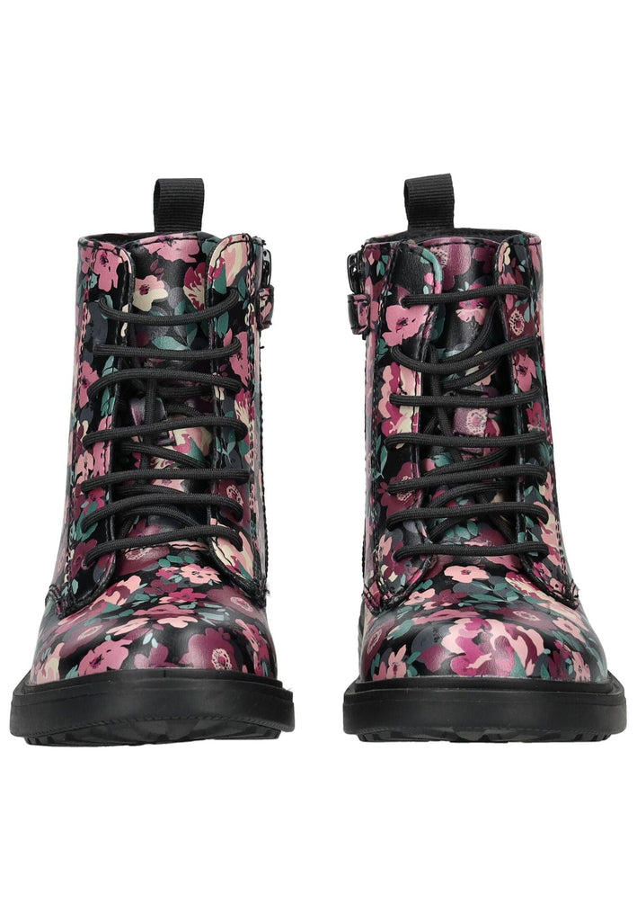 Geox Stiefelette Lederimitat Schwarz/Pink