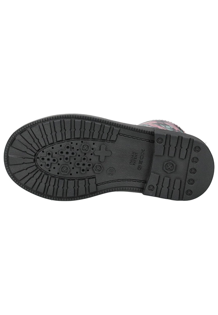 Geox Stiefelette Lederimitat Schwarz/Pink