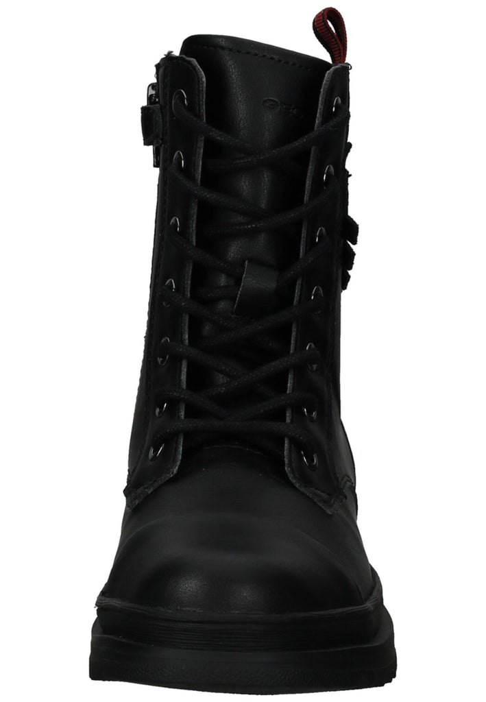 Geox Stiefelette Lederimitat Schwarz/Rot