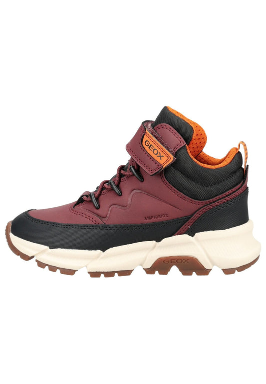 Geox Stiefelette Lederimitat/Textil Bordeaux Warmfutter