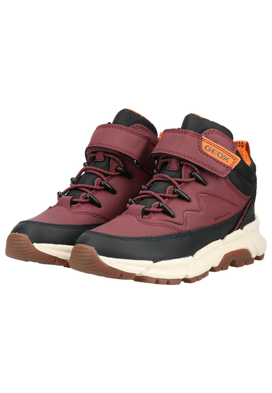 Geox Stiefelette Lederimitat/Textil Bordeaux Warmfutter