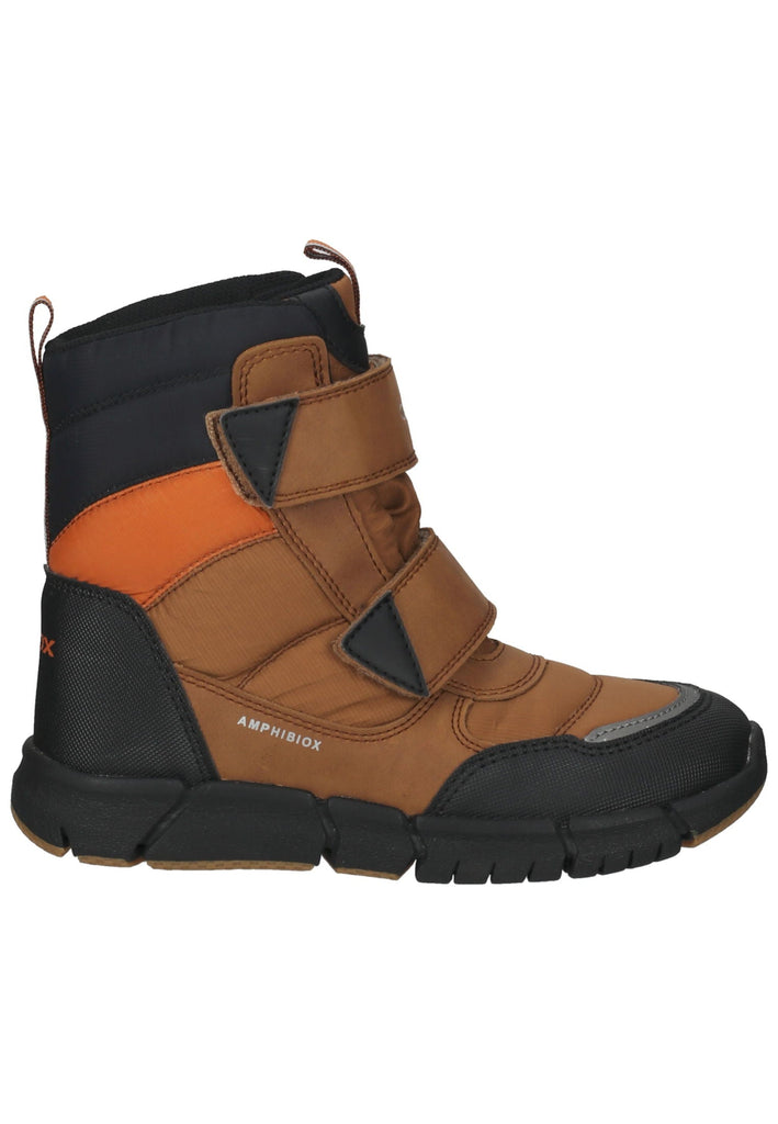 Geox Stiefelette Lederimitat/Textil Braun/Schwarz