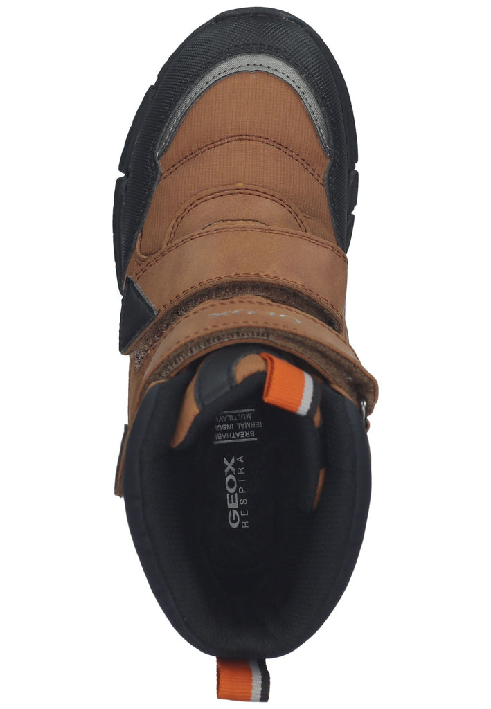 Geox Stiefelette Lederimitat/Textil Braun/Schwarz