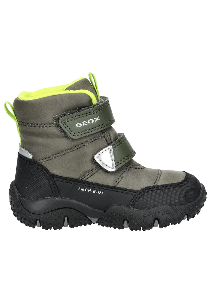 Geox Stiefelette Lederimitat/Textil Dunkelgrün Warmfutter