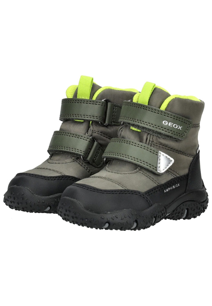 Geox Stiefelette Lederimitat/Textil Dunkelgrün Warmfutter