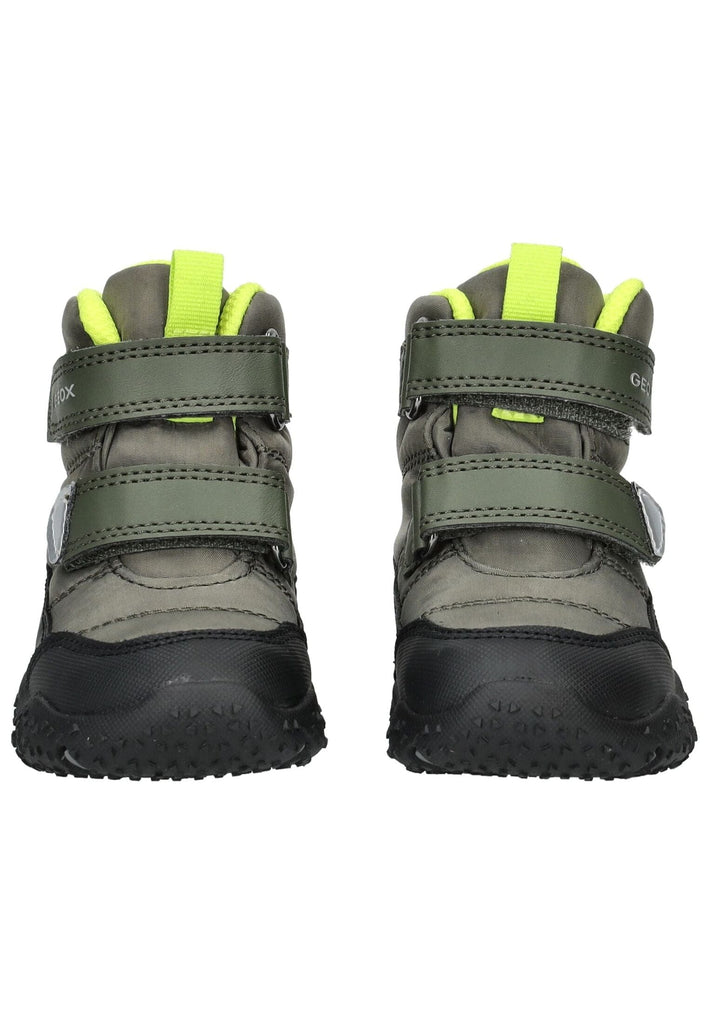 Geox Stiefelette Lederimitat/Textil Dunkelgrün Warmfutter