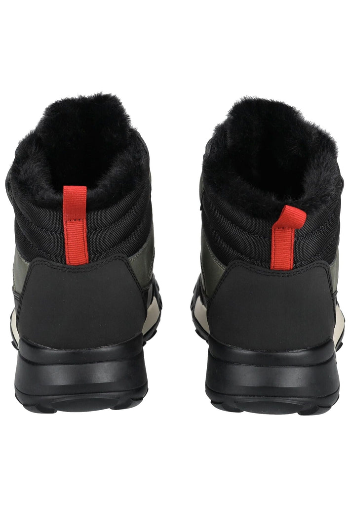 Geox Stiefelette Lederimitat/Textil Grün/Schwarz Warmfutter