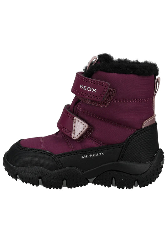 Geox Stiefelette Lederimitat/Textil Lila Warmfutter