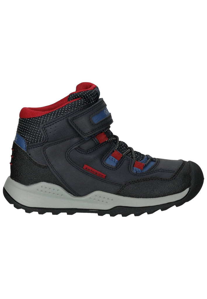 Geox Stiefelette Lederimitat/Textil Navy/Rot