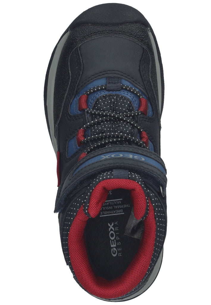 Geox Stiefelette Lederimitat/Textil Navy/Rot