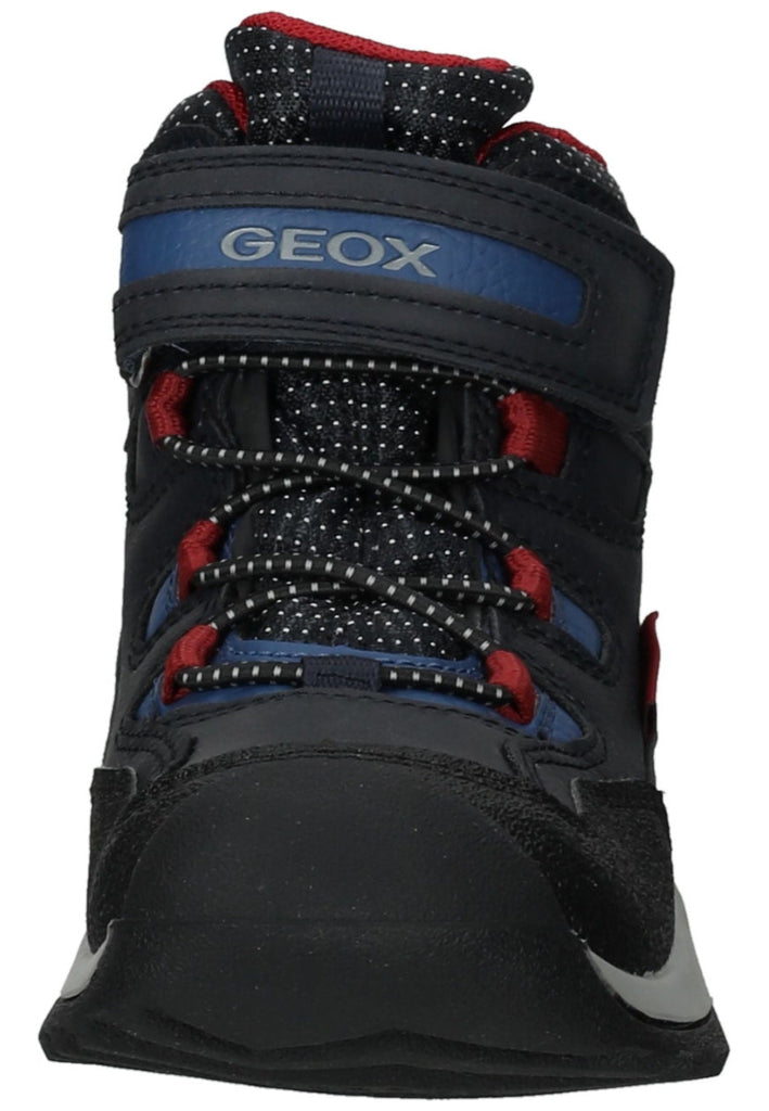 Geox Stiefelette Lederimitat/Textil Navy/Rot